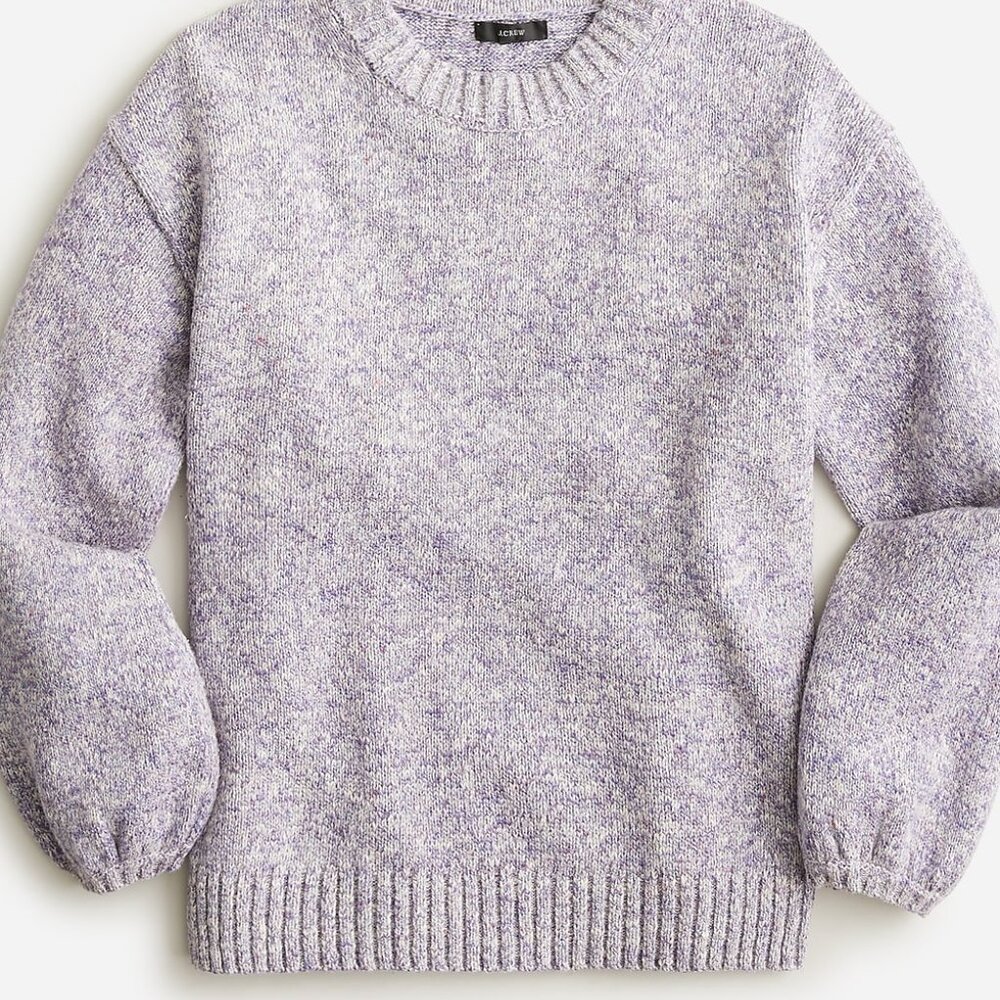 J. Crew cotton/linen puff sleeve sweater M